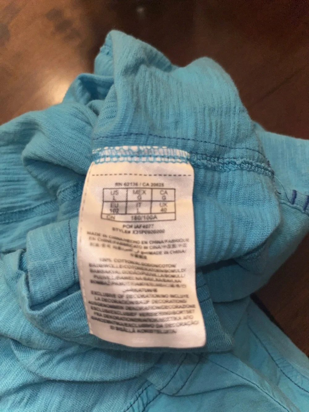 ⭐️🏳️‍🌈 Guess Men's Teal Johnny Collar Short Sleeve Tee - Picture 9 of 9